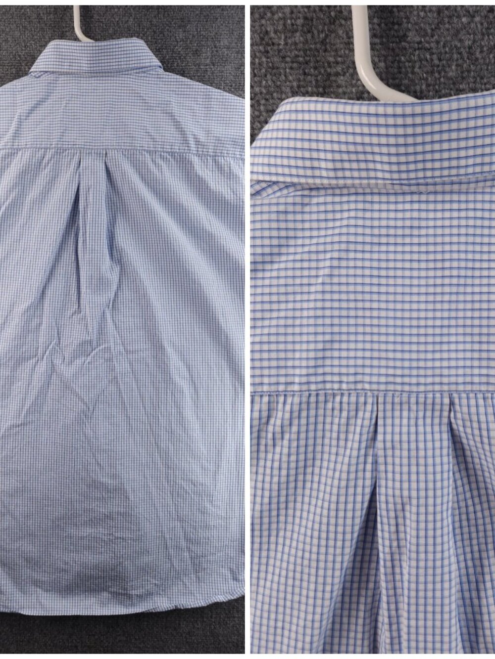 Armani Collezioni Check 18 Cotton Blue Mens Pocket Button Up Elegant Long Sleeve - Picture 15 of 16